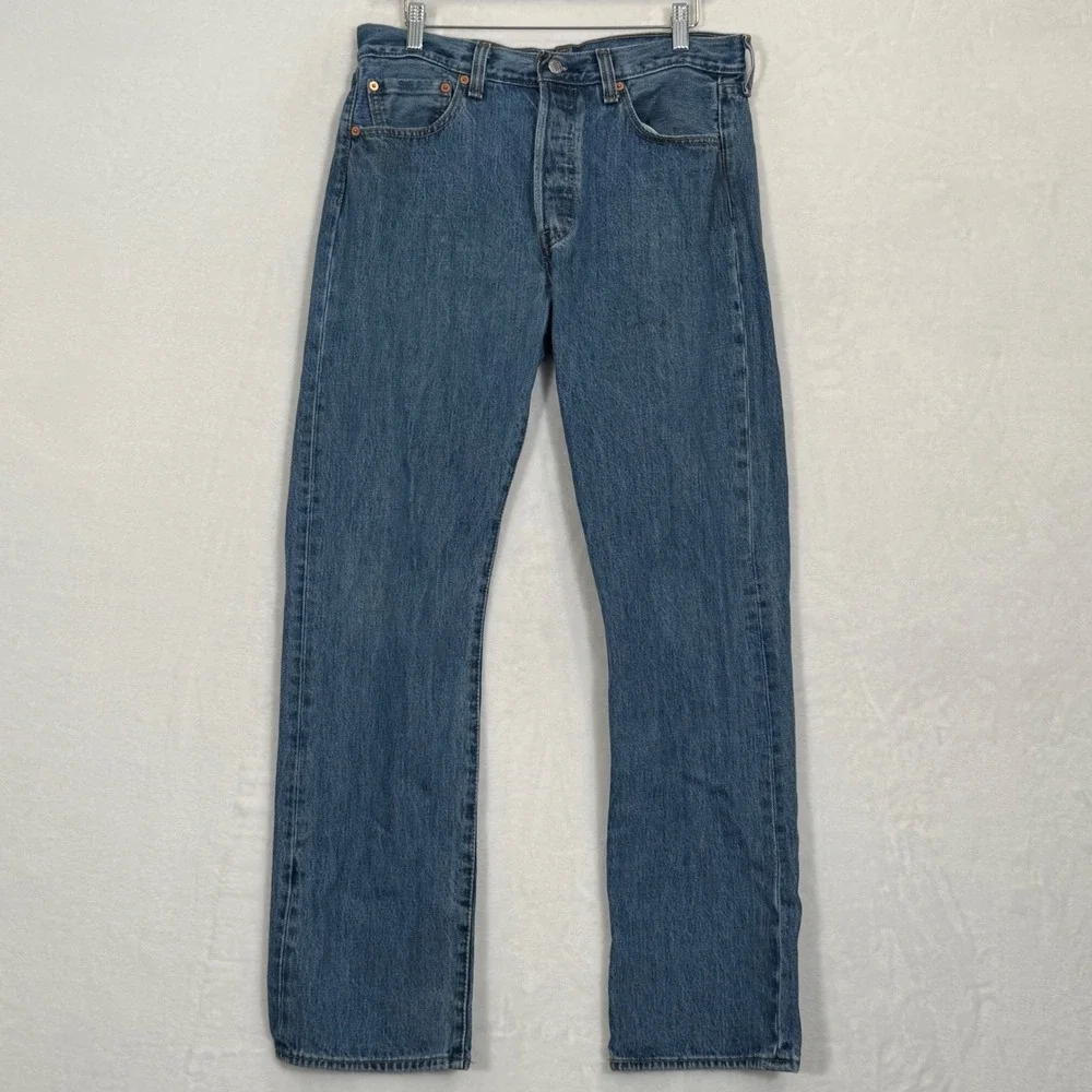Levi's Blue 501 Original Fit Straight Leg Jeans 33x32